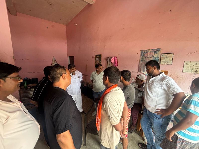 Meeting farmers in Barabanki