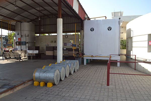 Raw material collection area
