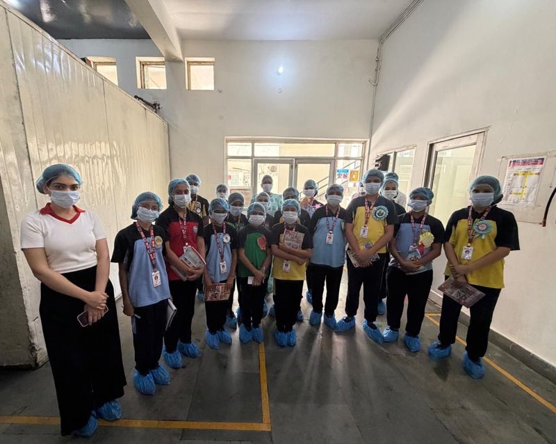 Students at the crystallisation section